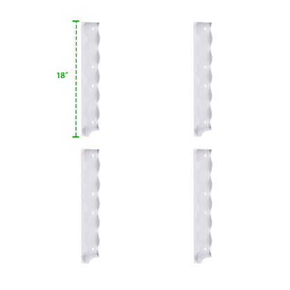 18'' Tall DIY Modular Garden Bed Panels,  22-Gauge Galvanized Steel, 4-Pack