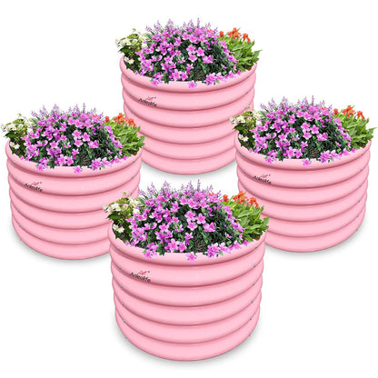 Garden Play – 24''x18'' Round Raised Garden Beds for Kids (4 packs)