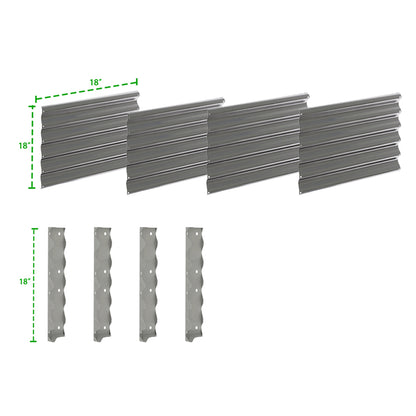 18'' Tall DIY Modular Garden Bed Panels,  22-Gauge Galvanized Steel, 4-Pack