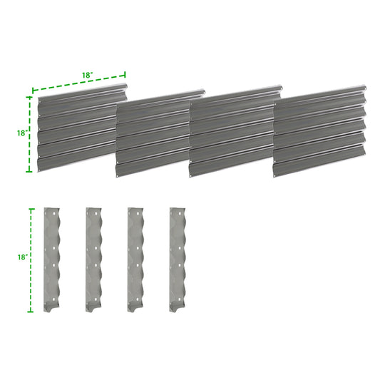 18'' Tall DIY Modular Garden Bed Panels,  22-Gauge Galvanized Steel, 4-Pack