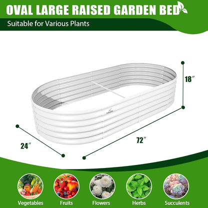 Set of 12:  72''x24''x18'', 48''x18'', 81''x81''x18'' Raised Garden Beds Layout (Grey/White)