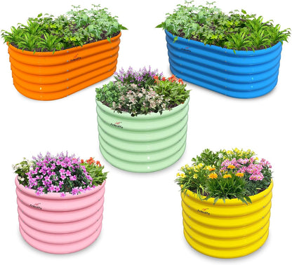 Garden Play – 18'' Tall Raised Garden Beds for Kids, 5-Piece