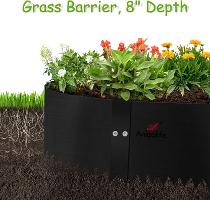 Galvanized Steel Garden Edging, 6''/ 8'' x40'', 6-Pack (20FT Total)