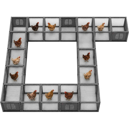 Heavy Duty Metal Chicken Tunnel Predator-Proof Run for Poultry & Small Pets