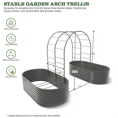 24" Extra Tall Raised Garden Bed Kit, 3 Beds with Trellis and Drip Kit for Vegetables & Climbing Plants
