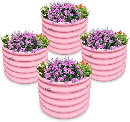 Garden Play – 24''x18'' Round Raised Garden Beds for Kids (4 packs)