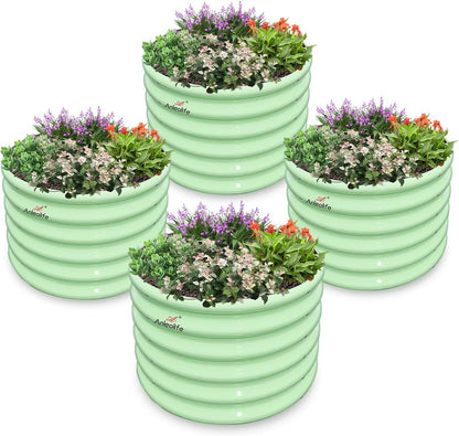 Garden Play – 24''x18'' Round Raised Garden Beds for Kids (4 packs)