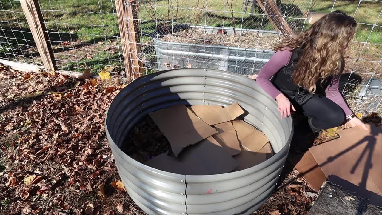 Anleolife Round Modular Metal Raised Garden Beds Set (Quartz Gray)