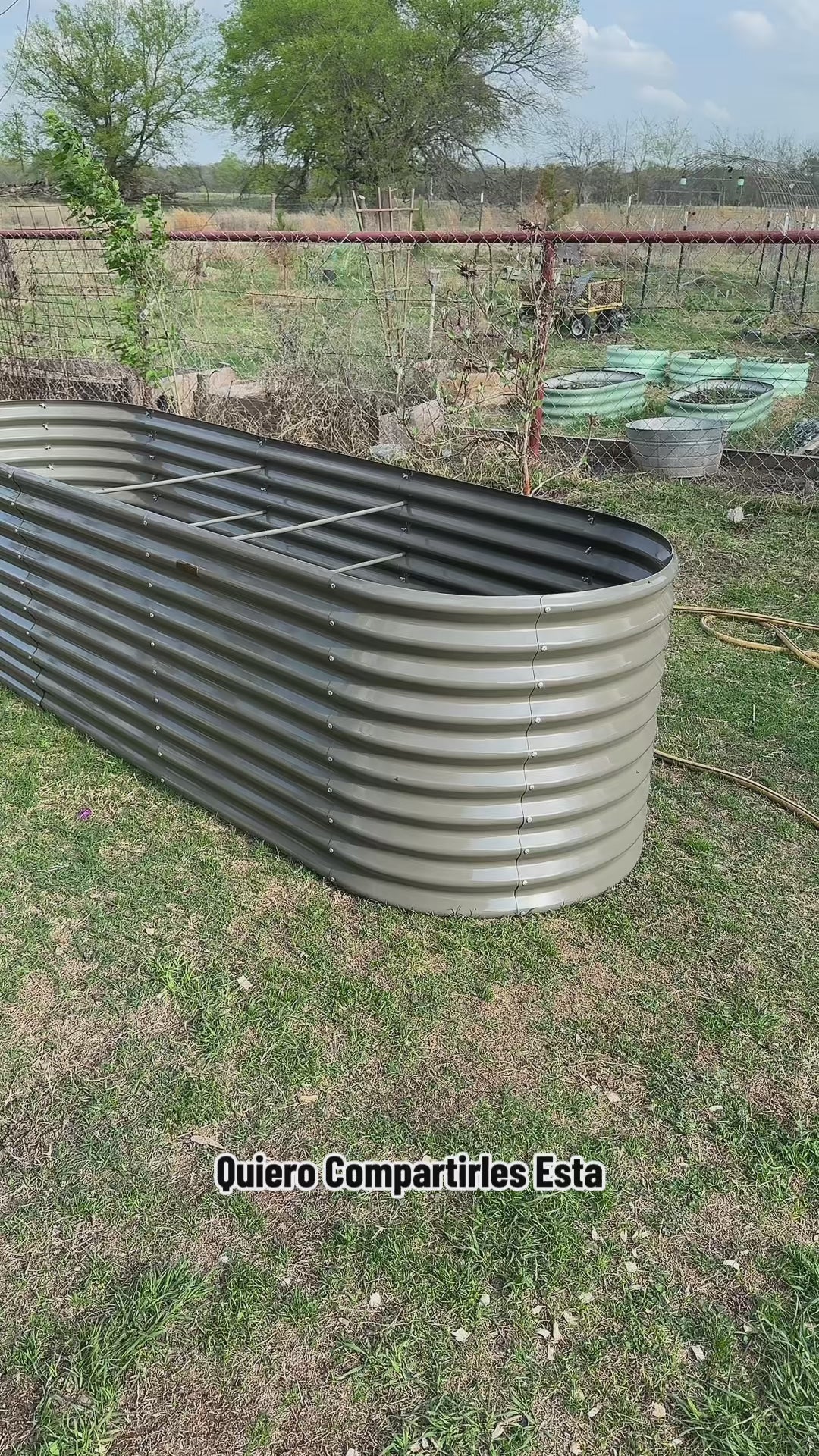 Set of 6: 10'x3'x30''-Tall  Oval Modular Sturdy Metal Raised Garden Bed Set (Coffee Brown)