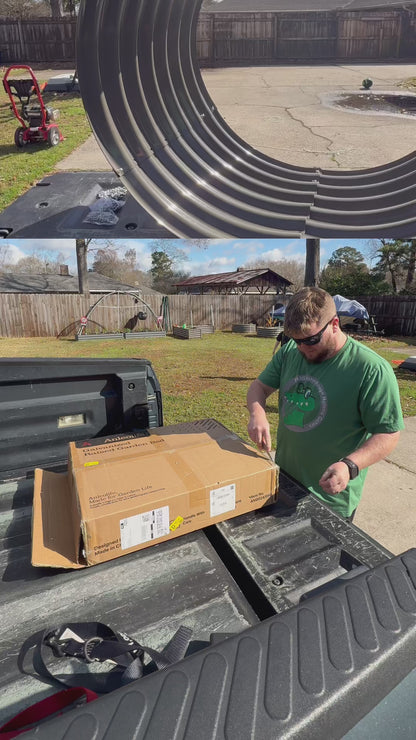 Anleolife Round Modular Metal Raised Garden Beds Set (Gray)