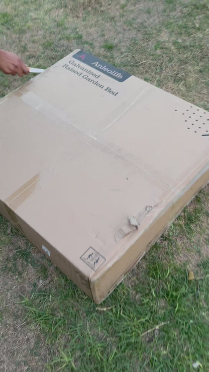 30'' Tall _10x3x2.5ft  Oval Modular Sturdy Metal Raised Garden Bed Set (Gray)