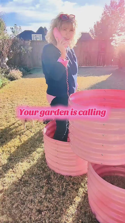 Garden Play – 24''x18'' Round Raised Garden Beds for Kids (4 packs)