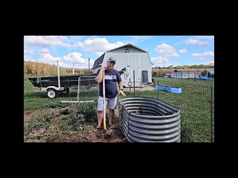 Set of 4: 4x1.5ft Round & 8x4x2ft Oval Metal Raised Garden Beds (Quartz Gray)
