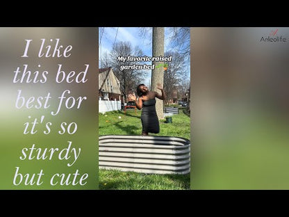 18" Tall Modular Raised Garden Bed Set, 33-Piece Grey Layout for Customizable Gardening