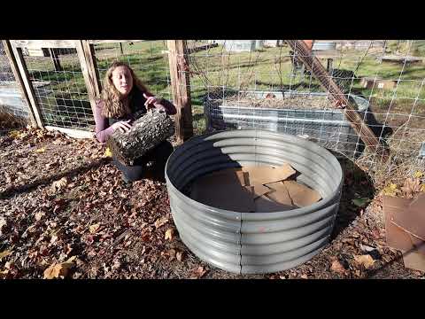 Set of 4: 48"x48"x18" Round Metal Raised Garden Beds (Classic White/Quartz Gray)