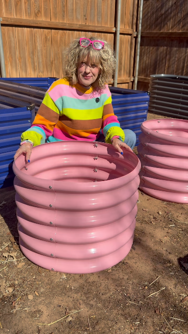Garden Play – 24''x18'' Round Mini Raised Garden Beds (4 packs)