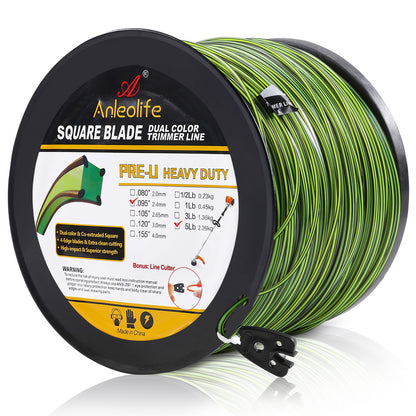 Anleolife .095'' Square Blade Trimmer Line