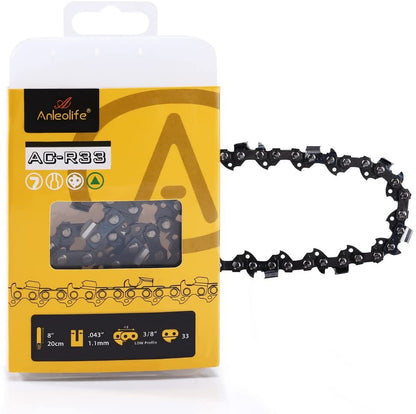 Anleolife  Chainsaw Chain 8"-Bar .043"-Gauge 3/8"-Pitch