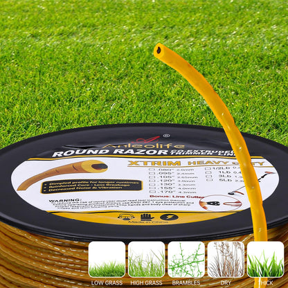 Anleolife .155'' Round Razor Trimmer Line