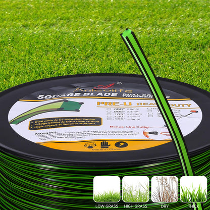 Anleolife .105'' Square Trimmer Line