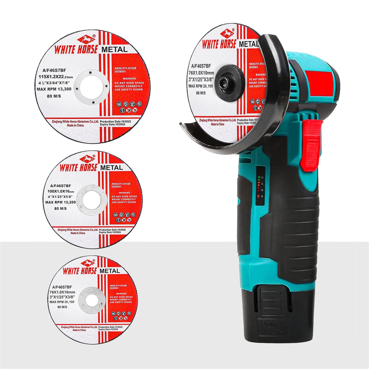 Ultra Thin Cut Off Wheel 4-1/2'' x .045'' x 7/8'' for Metal and Stainless Steel Cutting, Type 1, Angle Grinder Uses (25 PCS)