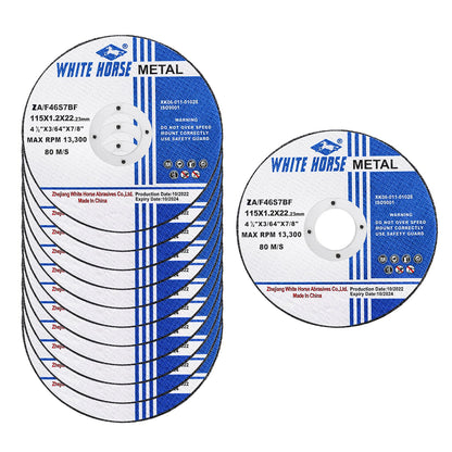 Cut Off Wheels Optimized for Cutting Stainless Steel and Other High Tensile Metals, 4-1/2" x .045" x 7/8" - 12 Pack