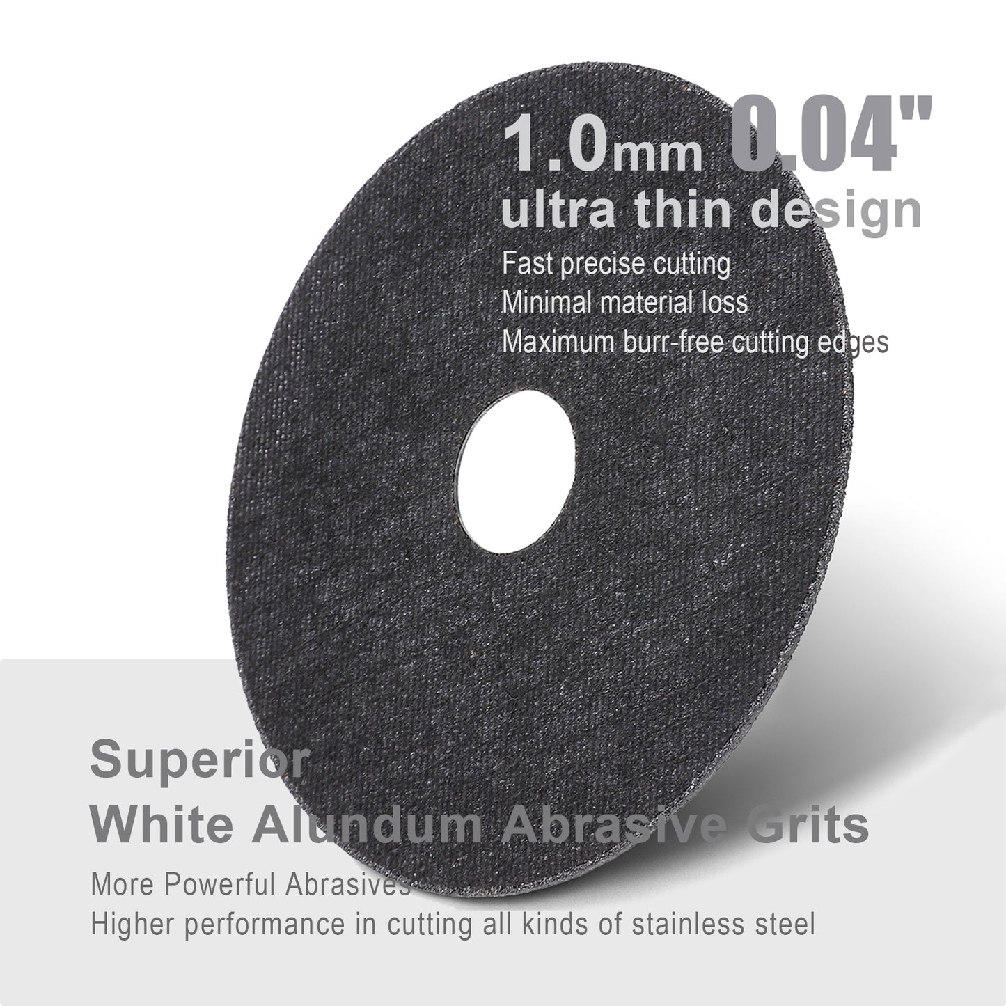 Cut Off Wheels Optimized for Cutting Stainless Steel and Other High Tensile Metals, 4" x .040" x 5/8" - 50 Pack