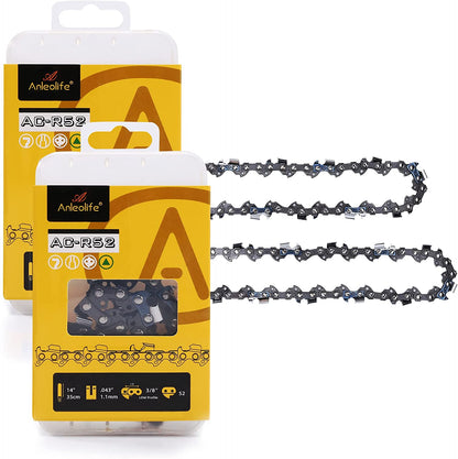 Semi Chisel Chainsaw Chain for 14 inch Bar .043" Gauge, 3/8'' Pitch
