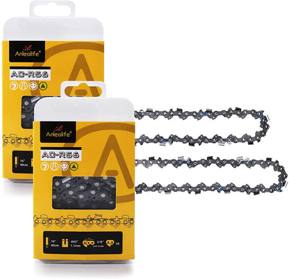 Semi Chisel Chainsaw Chain for 16 inch Bar .043" Gauge, 3/8'' Pitch