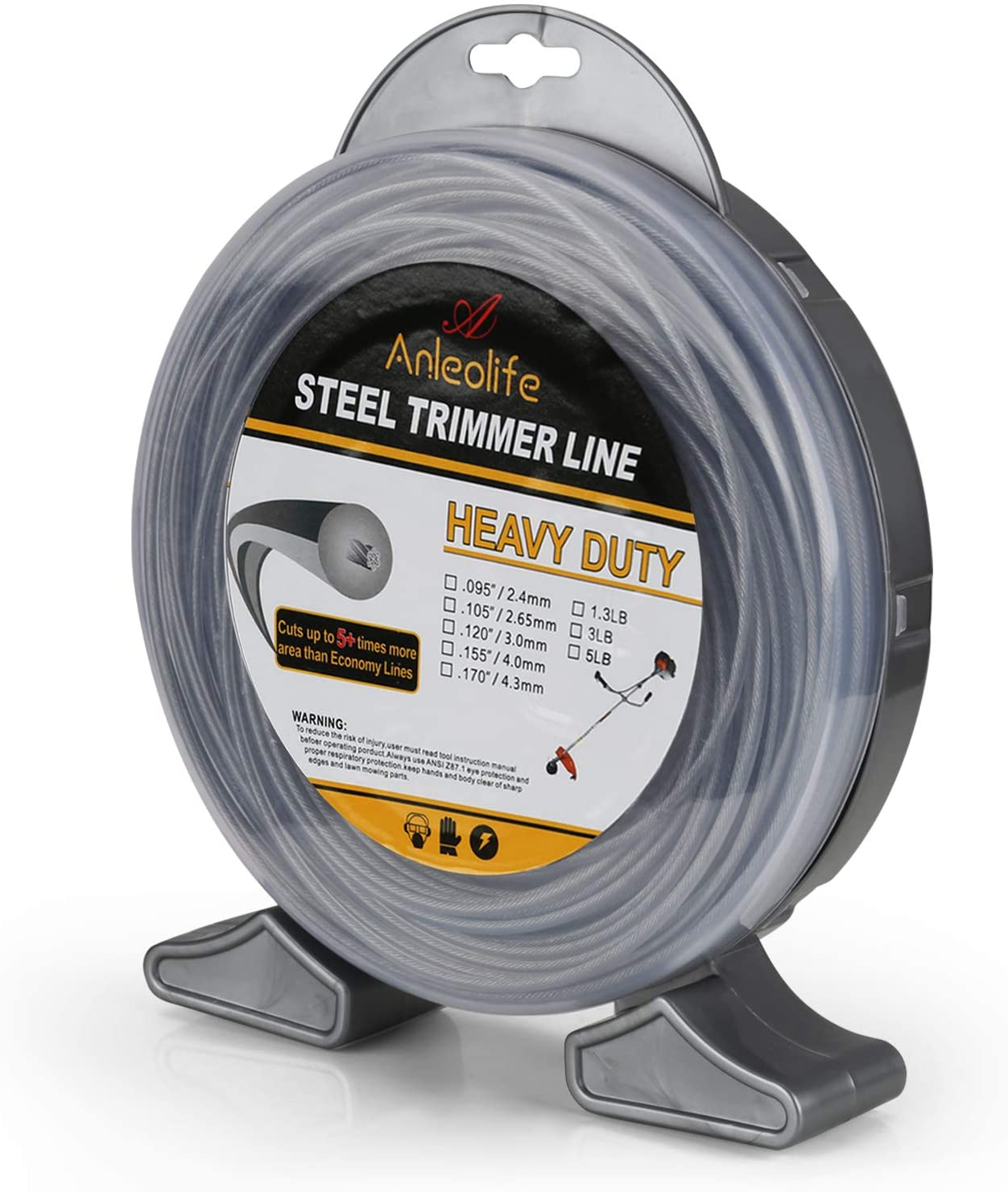 Round Steel Trimmer Line  .095"x190ft, 1lb