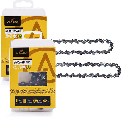 Anleolife Chainsaw Chain for 10" Bar 3/8" LP Pitch .050" Gauge