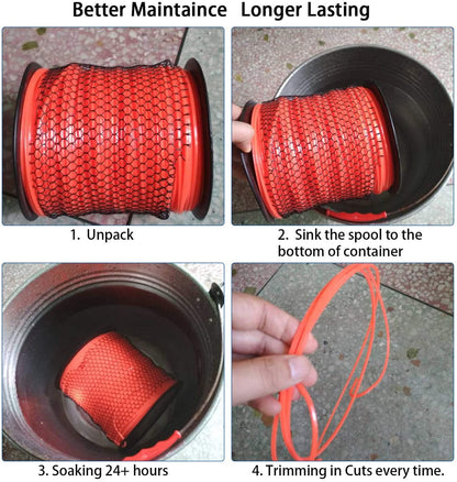 Heavy-duty Square Trimmer Line .105-Inch-by-1038ft  5lb in Spool